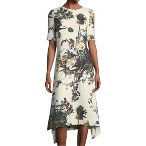 Adam Lippes Elegant Wool Floral Dress NWT